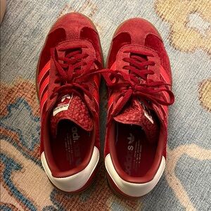 Adidas Red Gazelle Platform Sneakers